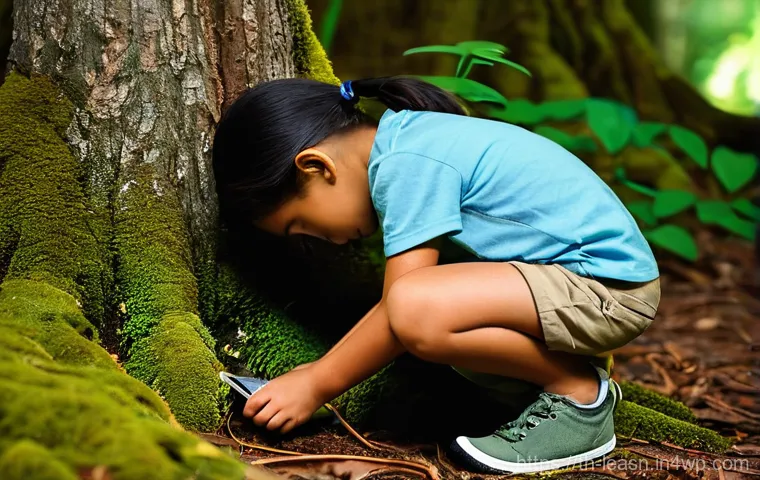 야외 교육 프로그램의 연속성 유지 방법 - **Prompt for Nature Observation:**
"A curious 8-year-old girl of Southeast Asian descent, wearin...